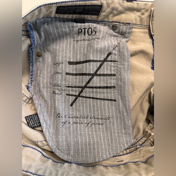 PT05 Men’s Gray New Soul Slim Fit Jeans Size 36X28 Italian Denim Stretch - Picture 5 of 15